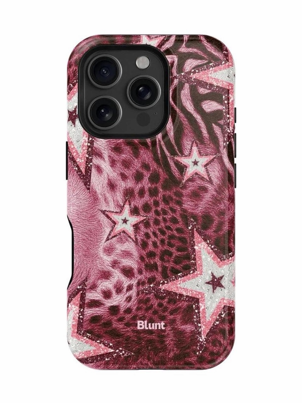 Pink Leopard & Star Protective Phone Case